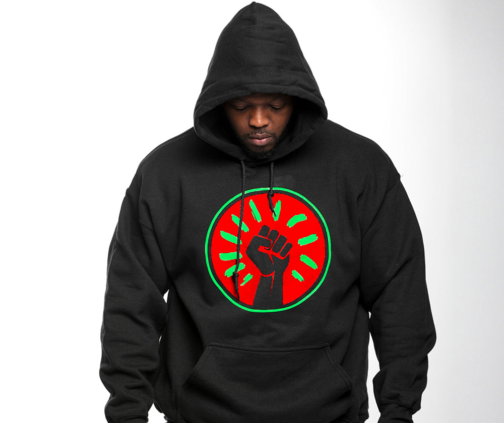 Black fist top hoodie