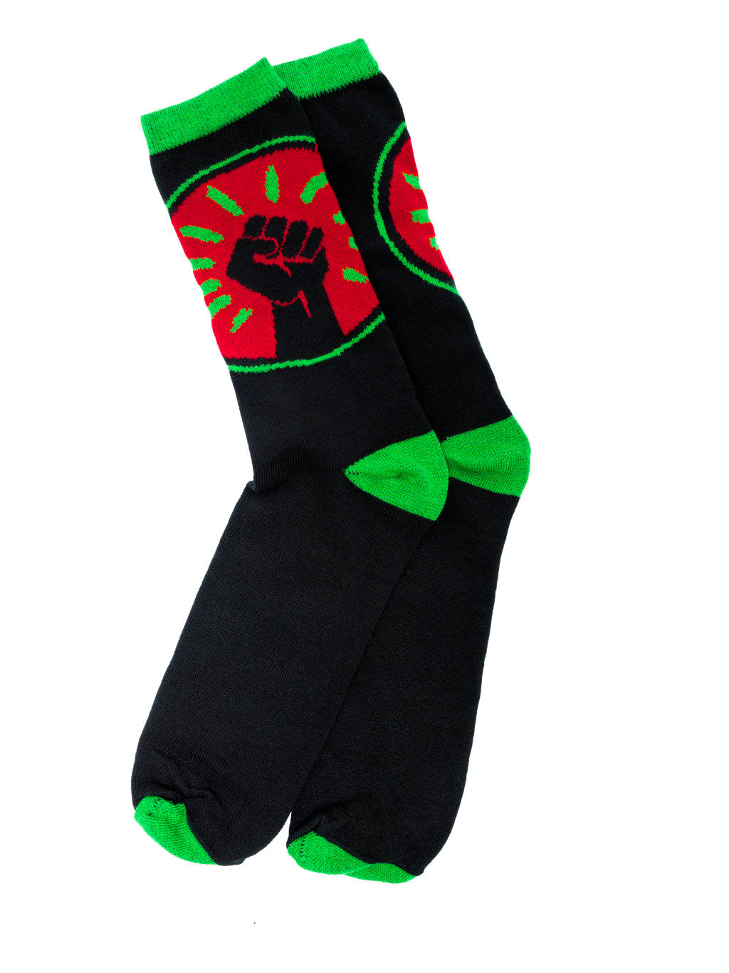 Black Fist  Crew Socks - Black